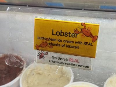 Lobster Ice Cream Sign