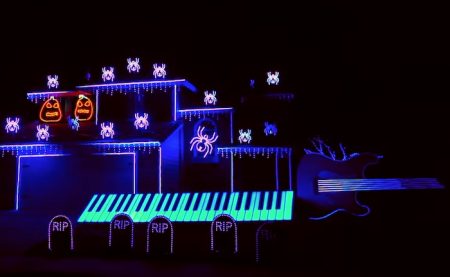 Halloween Light Show Nightmare Before Christmas