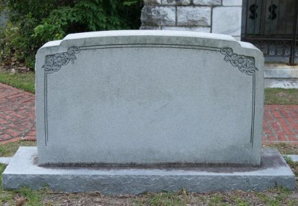blank tombstone