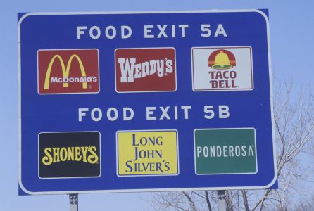 fast food road signs