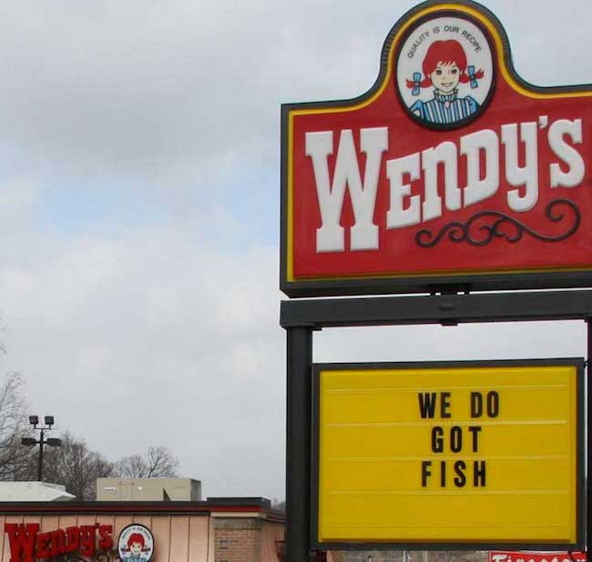 funny fast food sign