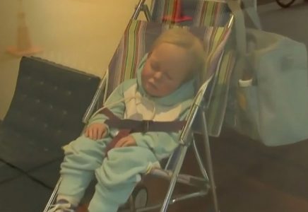 Baby In Carriage Sculpture NY