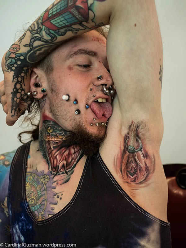 Another 12 of the Craziest Armpit Tattoos Oddee Another 12 of the Craziest Armpit Tattoos Oddee