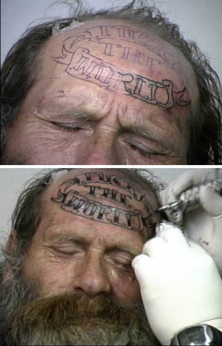 15 Most Stupid Forehead Tattoos Stupid Tattoos Oddee