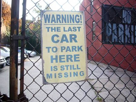 12 Funniest 'No Parking' Signs - no parking, funniest signs - Oddee
