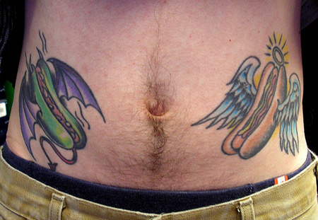 Funny Hot Dog Tattoos 10 pics