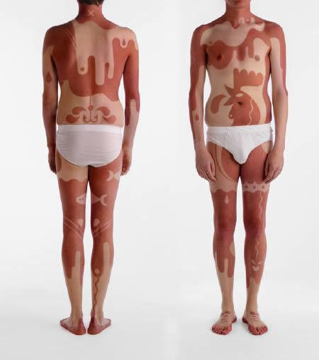 10 Coolest Suntan Tattoos - tan tattoos, suntan tattoos - Oddee