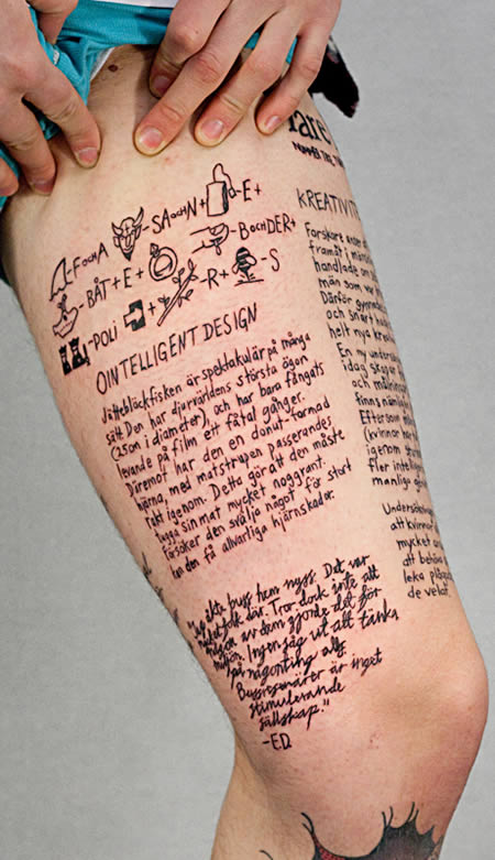11 Coolest (and longest) Literary Tattoos - literary tattoos, coolest
