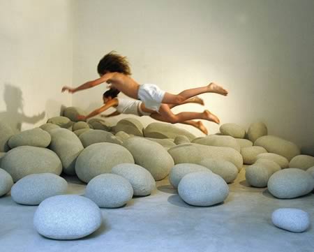 Living Pebble Pillows Floor Cushions 