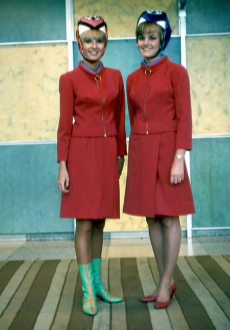 Delicious woman in stewardess uniform