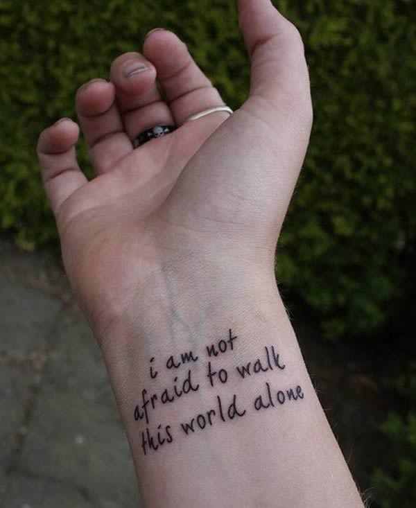 I am not afraid to walk this earth alone