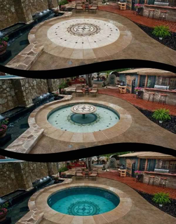 hidden above ground pool