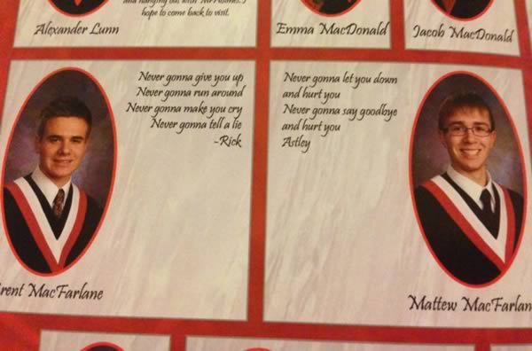 10 Hilarious Twins In Yearbooks yearbook, senior quote