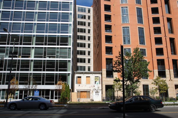 The tiny holdout building in the middle of Macy's