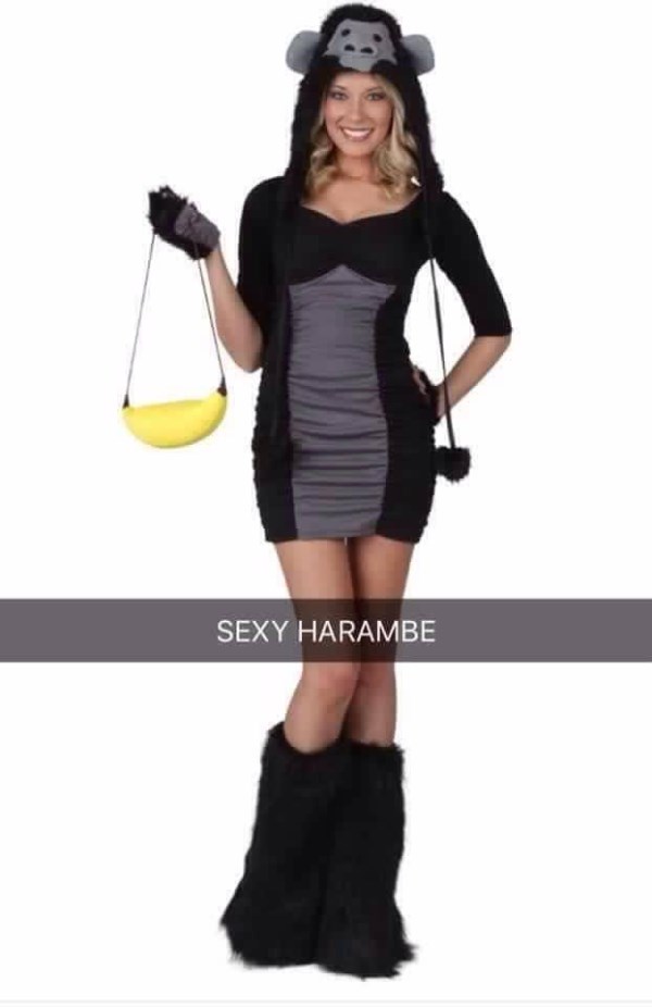 for just 5499 you can now dress up as a sexy version of the gorilla that was killed by cincinnati zoo officials after a toddler fell into his enclosure