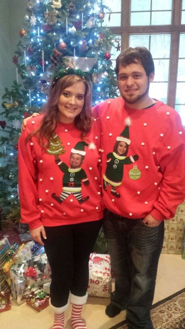 12 Hilarious Ugly Christmas Sweaters for Couples Oddee 12 Hilarious Ugly Christmas Sweaters for Couples Oddee